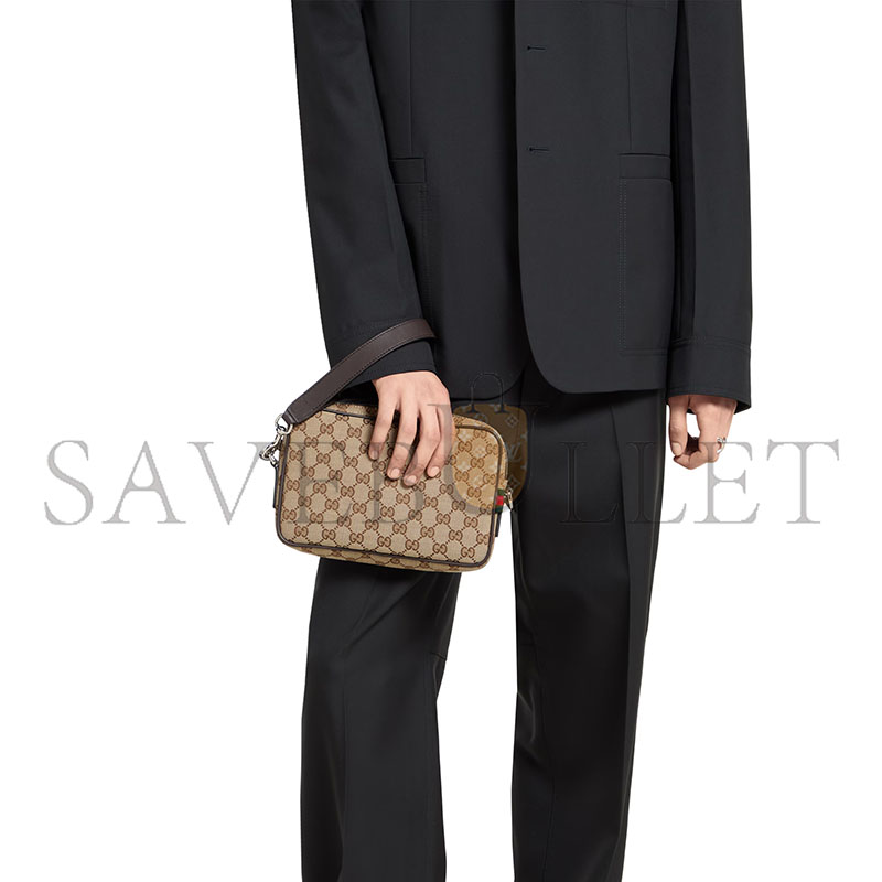 GUCCI GG CANVAS SMALL CROSSBODY BAG 834802 (23*15*5cm) GUCCI GG CANVAS SMALL CROSSBODY BAG 834802 (23*15*5cm)